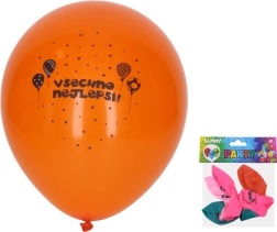 Boldog születésnapot feliratú lufik, 30 cm - 5 db