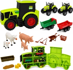 Gazdasági készlet traktorban – hordozható farm 28 darabbal