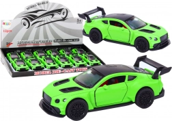 Sportautó 1:32 lendkerekes hajtással, matt zöld