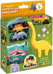 Puzzle – fantasztikus dinoszauruszok (5×9 darab)