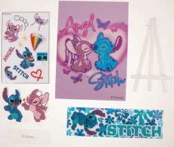 Gyémántszemes festés Angel és Stitch állvánnyal