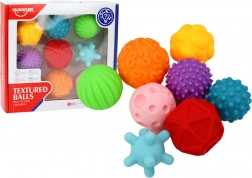 Szenzoros labdák különböző textúrákkal, 8 db színes