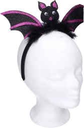 Karneválszett – fejpánt denevér díszítéssel, lila