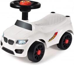 Háttámla nélküli futóbicikli, fehér, 50 × 21,5 × 33 cm