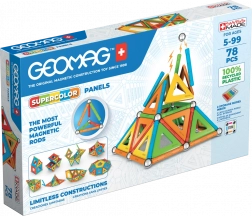 Geomag Supercolor Panels újrahasznosított mágneses építőkészlet 78 darab