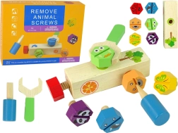 Fa csavarozó készlet állatkákkal