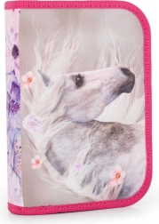 Egyrekeszes iskolai tolltartó OXYBAG Horse Romantic