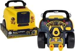 Gyermek szerelős busz – sárga műhelybusz szétszerelhető motorral