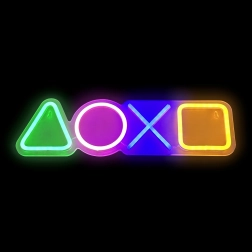LED neonos lámpácska játékvezérlő alakban