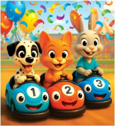 Fa puzzle Boldog verseny 20 darab WOODEN CITY