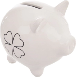 Kerámia malacpersely lóhere motívummal, 10 cm