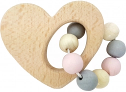 Hess fa csörgő szív rózsaszín