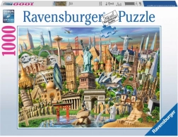 Világ nevezetességei puzzle 1000 darabos RAVENSBURGER