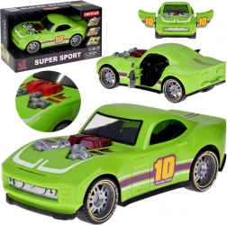 Sport versenyautó fényekkel és hangokkal, nyitható ajtókkal
