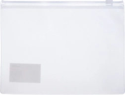 Átlátszó cipzáros mappa 33 x 24 cm