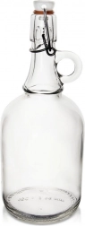 Üveg palack klipszes zárással, 1 l