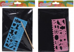 Kapargatós kép A5 sablonnal és ceruzával