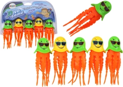 Fürdőjáték készlet – merülő medúzák, 6 db