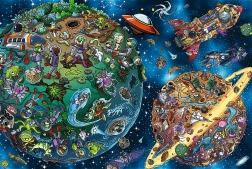 Puzzle Treflíci az űrben