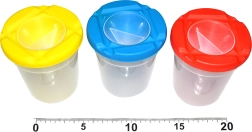 Vizes pohár zárható tetővel és ecsettartóval