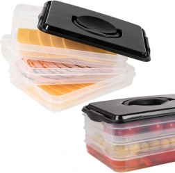 Háromszintes doboz felvágottakhoz és sajtokhoz 3×600 ml