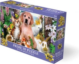 3D puzzle háziállatok 100 darab