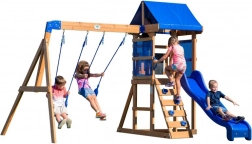 Fából készült Aurora Játékház Csúszdával