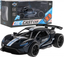 Fém felhúzható autó 1:32 méretarányban gumis kerekekkel és hangokkal – Power