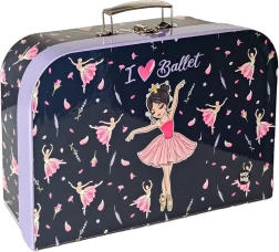 Rajzkoffer balerina mintával, A4, laminált, 34 cm