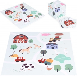 Nagy habszőnyeg – Farm, 90,5 × 90,5 cm, 21 elem, ECOTOYS