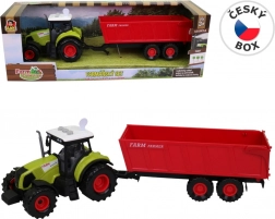 Traktor utánfutóval, fényekkel és hanggal