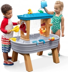 Step2 Vízis asztal eső effekttel, vödörrel és tölcsérrel + állatkák
