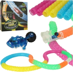 Gyermek építőkészlet - Rugalmas versenypálya gyors kisautóval