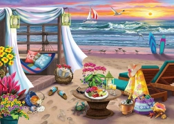 Puzzle a Cabana XXL Strandon 500 darab Ravensburger-től