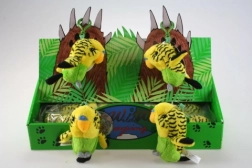 Plüss hullámos papagáj sárga kulcstartó