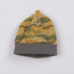 Újszülött pamut sapka NEW BABY With Love mustársárga