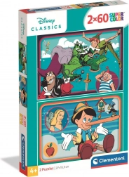 Puzzle Disney klasszikus mesék 2×60 darab CLEMENTONI