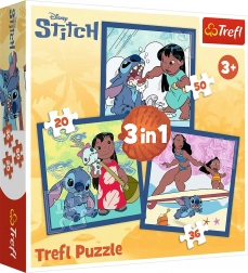 3 az 1-ben puzzle – idő LILO & STITCH STITCH-csel a Trefltől