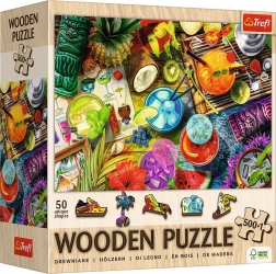 TREFL Fa puzzle Színes koktélok 501 darab