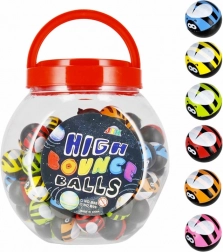 Ugráló labda Katica 3 cm dobozban – színes mix