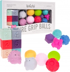 Hab szenzoros készlet 6 hónapos kortól – labdák, kockák és állatkák, 16 db