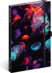 NOTIQUE vonalas jegyzetfüzet 13 × 21 cm gumipánttal és tollhurokkal