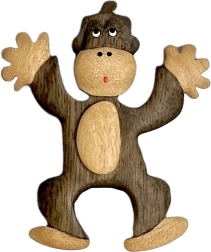 Fa hűtőmágnes – majom 2Kids Toys