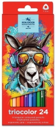 Háromszögletű színesceruza Koh-i-Noor Triocolor 24 db