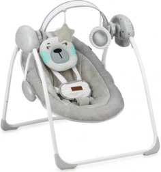 MoMi LISS dallamokkal ellátott hintaszék, kék mackó
