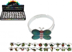 Állítható gyűrű, amely a hőmérséklet szerint változtatja a színét – vegyes minták