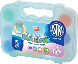 ASTRA pasztell temperafestékek 12×20 ml műanyag hordtáskában (kék)