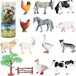 Woopie farmás figurakészlet gyerekeknek, 17 darab