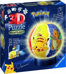 72 darabos 3D világító Pokémon gömb kirakó
