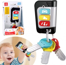 Interaktív gyerek autókulcsok távirányítóval, hangokkal és dallamokkal